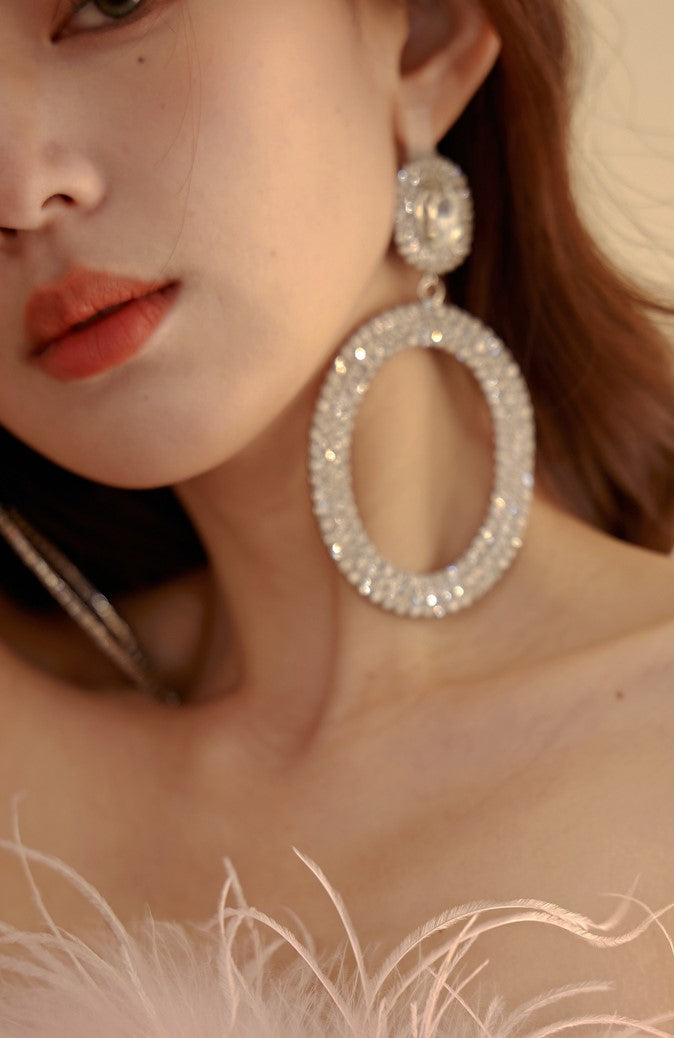 DOLLY Luxury Full Diamond Round Chic Earrings-GRACE