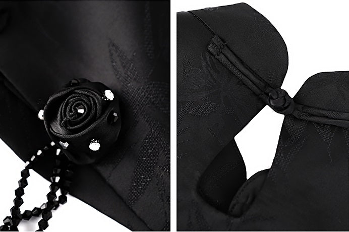 HECO Rose Crystal Tassel Shawl Women's Top - SURROUND.