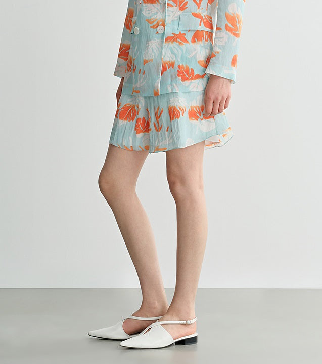 COMME MOI Lv Yan designer summer fashion casual resort style printed shorts - AMELIA.