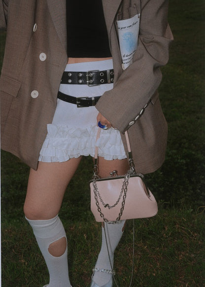 IUBALLET New Mouth Gold Cover Top Layer One Shoulder Chain Bag - MOTIVES.