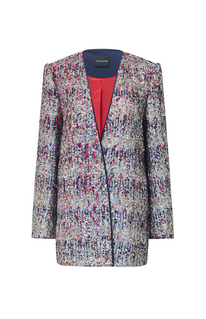 M essential Ma Kai designer Yao Ye embroidered deep V-neck straight suit - FAY.