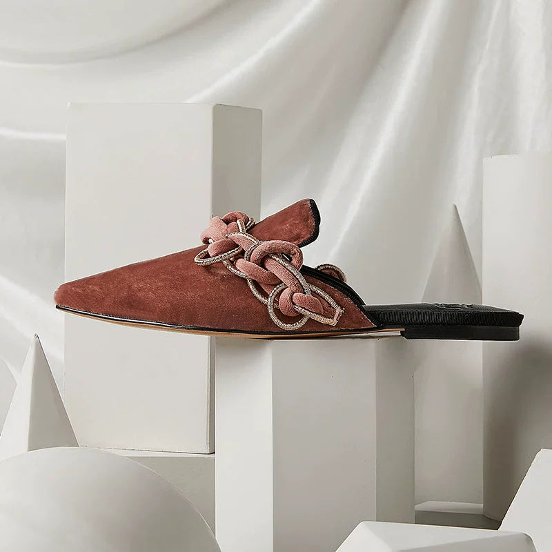 B-FEI Spring and summer suede flat slippers-PIUL.