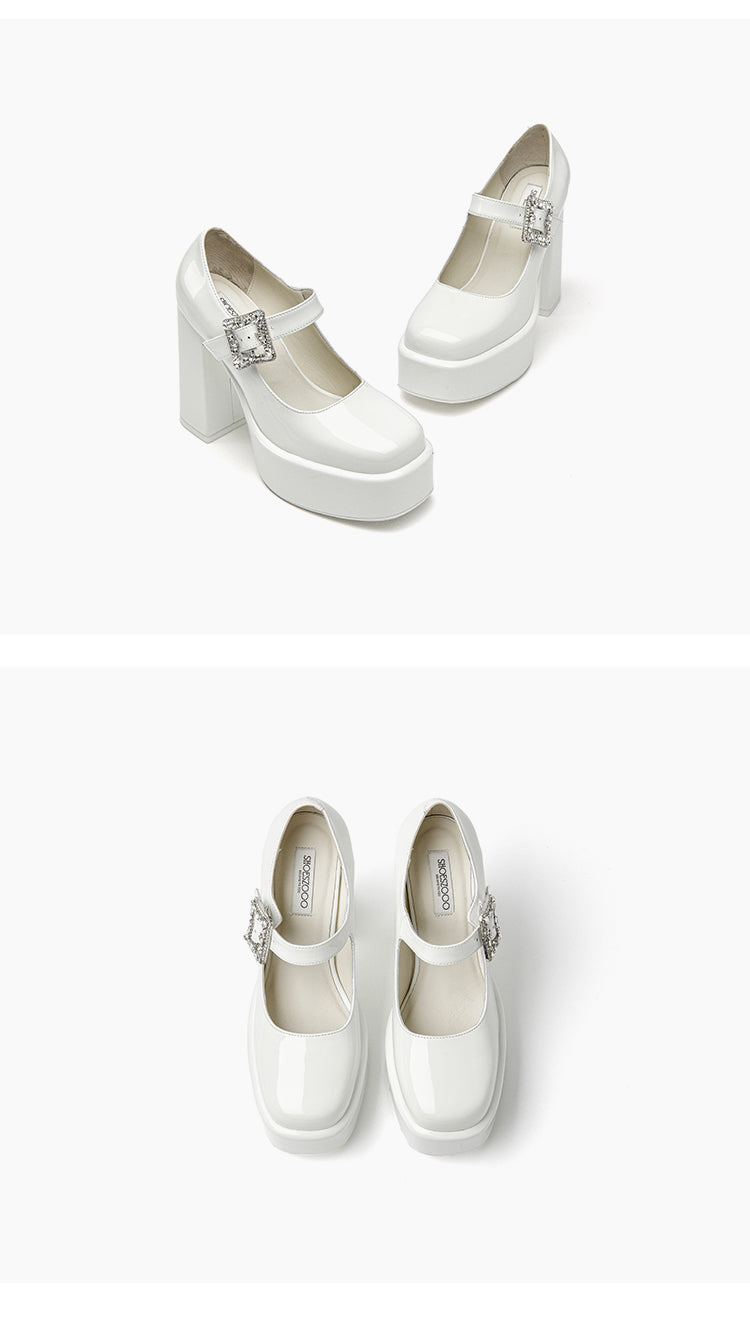 SHOESZOOO Platform High Block Heels - LENGTHIE.