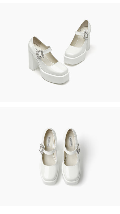 SHOESZOOO Platform High Block Heels - LENGTHIE.