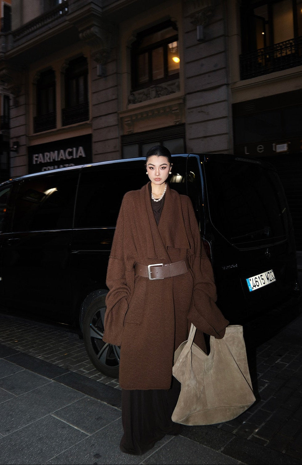 MEI SANGUAN Brown loose lazy wool knitted sweater - FLUER