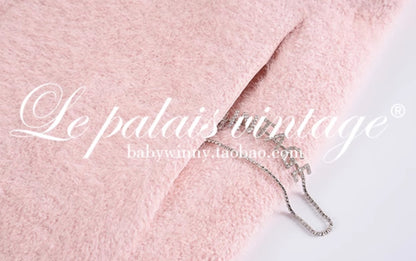 Le Palais Vintage Luxury Soft Slim Plush Drape Wrap  Long White and Pink Dress-Hazel