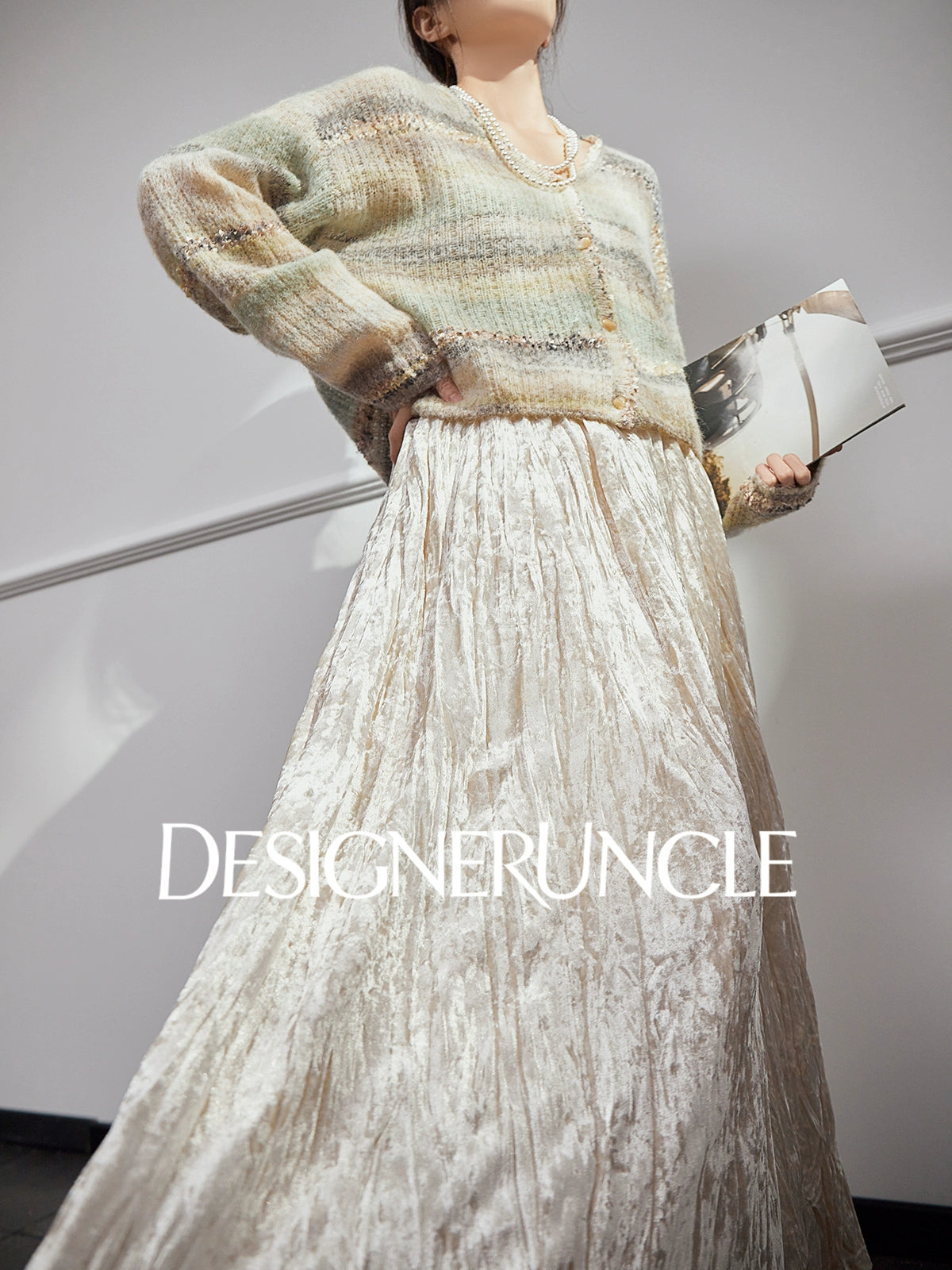 DGU "Shallow Reflection" green loose and lazy style design versatile jacket - EMBOW.