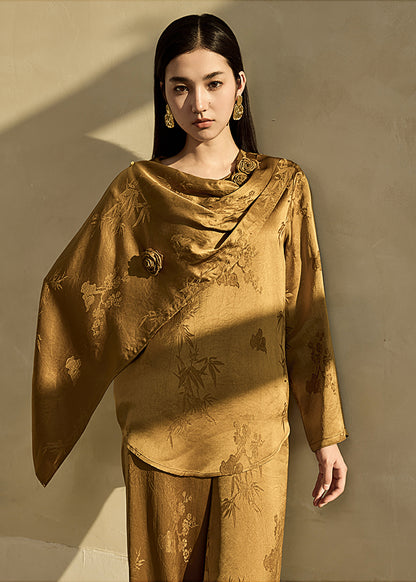 HECO Acetate texture Handmade Rose Top Women - DARK.