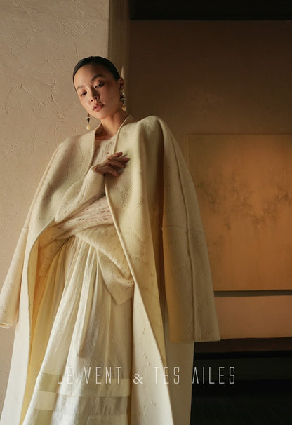 LE VENT&TES AILES French romantic luxury full midi summer skirt -RINA