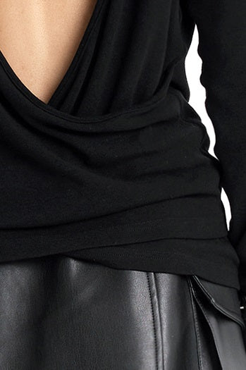 TINY IN Swing Neck Smock Irregular Knit Top - ROX
