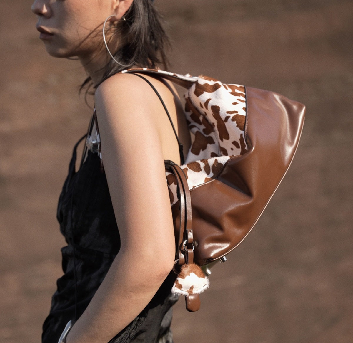 IUBALLET Polka Dot Tote Contrasting Armpit Bag - RULES.