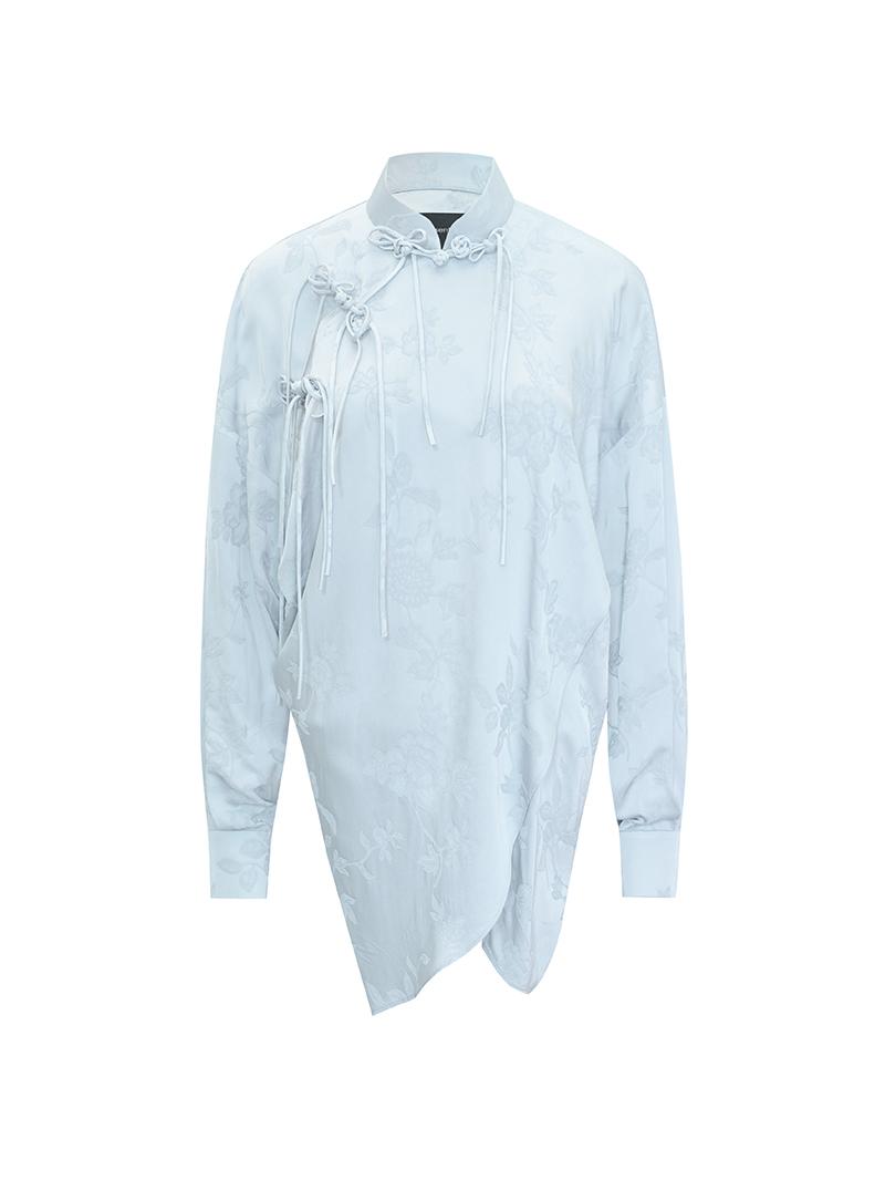 M essential Mackay designer pastel bue disc button placket shirt pant top set - sept.