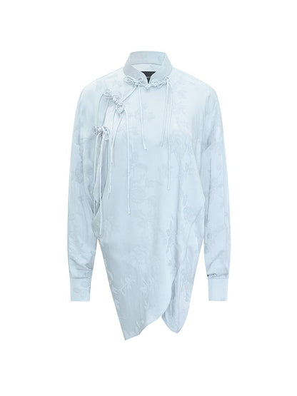 M essential Mackay designer pastel bue disc button placket shirt pant top set - sept.