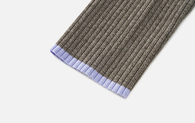 ZHUCHONGYUN Ribbed Wool Knit Long Sleeve Top-TYLER.