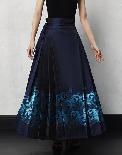 HECO Summer High Waist  Pleated Woven Gold Horse Face Skirt Woman - vaca.