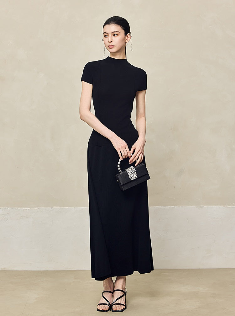 HECO Solid Color Versatile High-waisted Straight Skirt - LIVING.