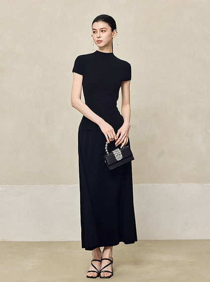 HECO Solid Color Versatile High-waisted Straight Skirt - LIVING.