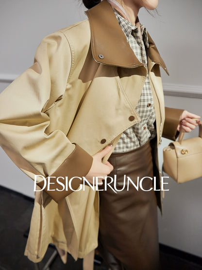 DGU "Oak" Korean trench mid-length loose British style high-end jacket - David.