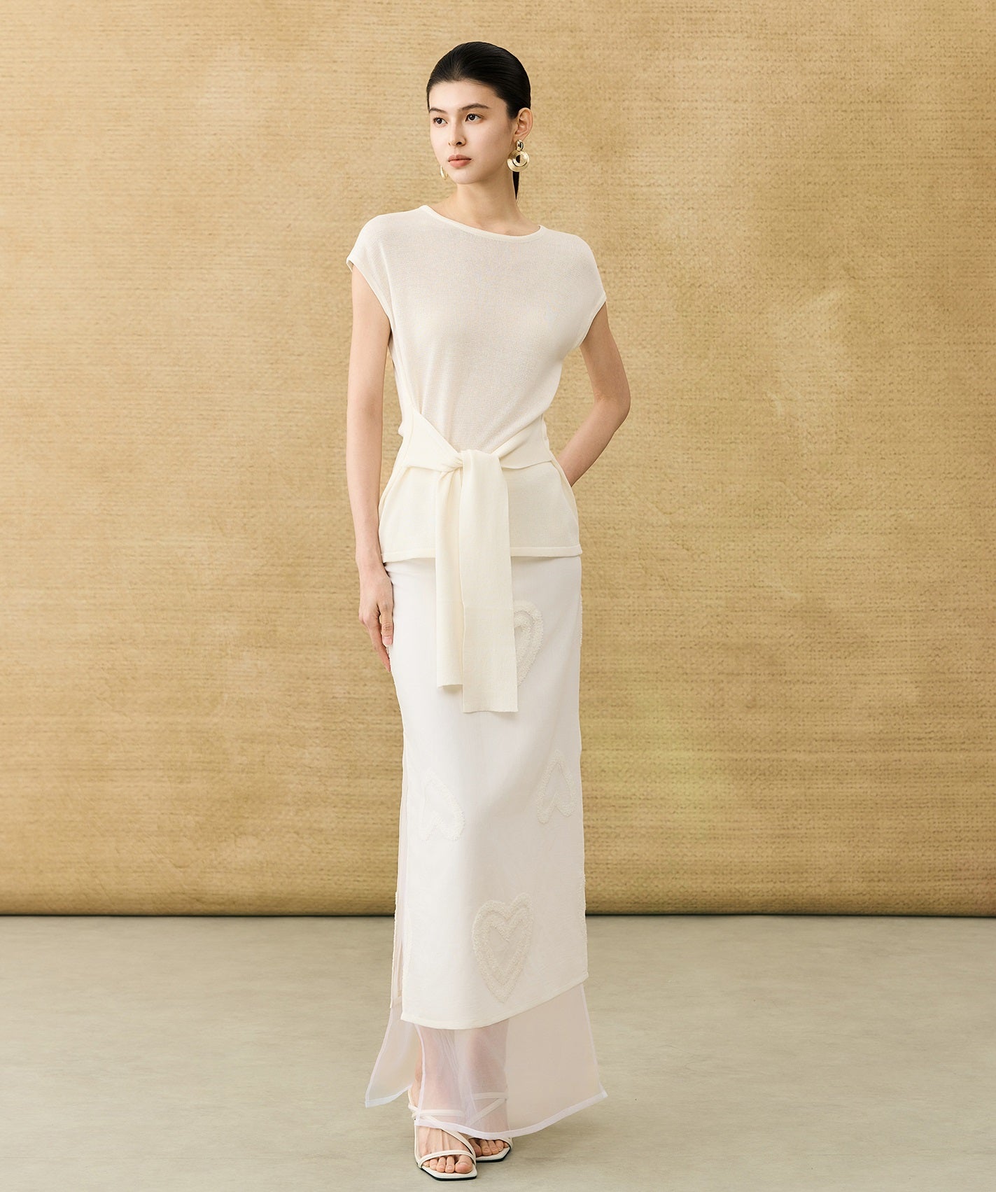 HECO Chinese high-end summer temperament love embroidered skirt - PHYSIC.