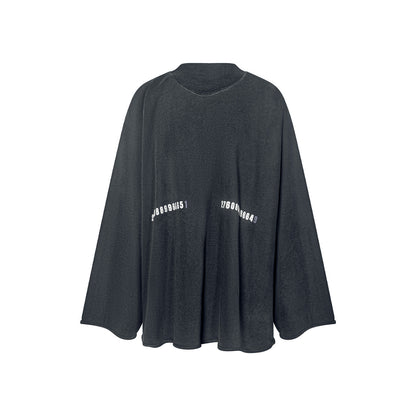 TUYUE Grey Heavy Cotton Small Turtleneck Relaxed Sweatshirt - DAWN.