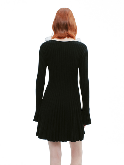 YES BY YESIR Ballet Flower Knit Short Dress - PRESS.