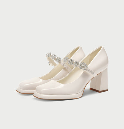 Pjjuu French Mary jaen golden High Heels - SEE