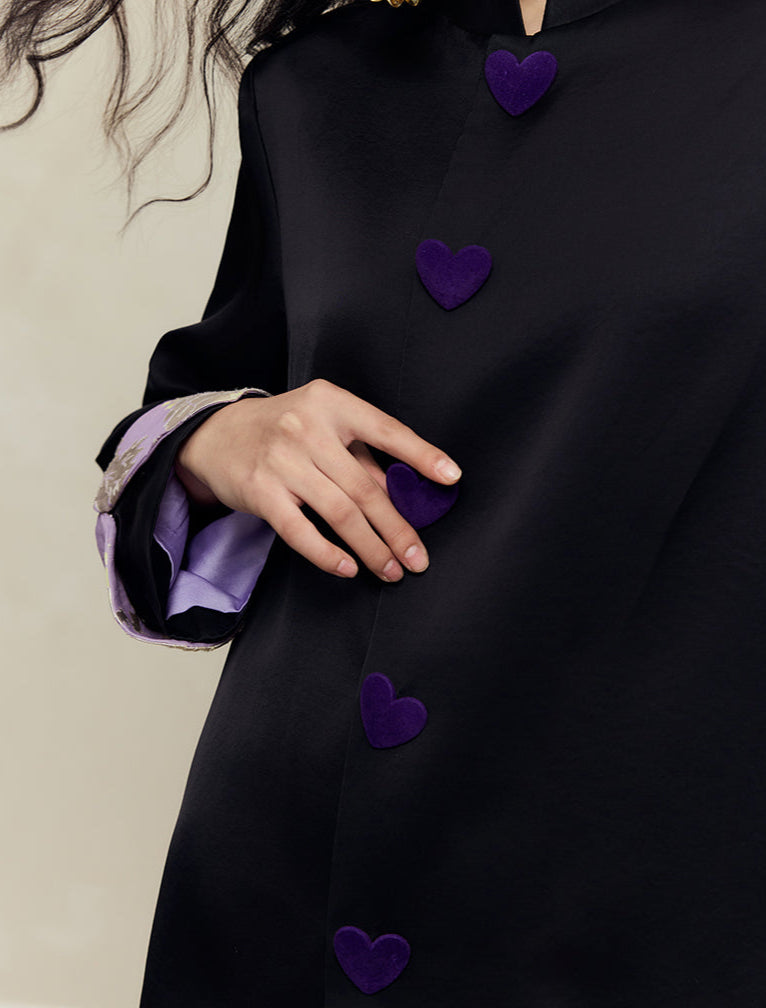 HECO Petal Stand-Up Collar Long Sleeve Blazer Women - do.