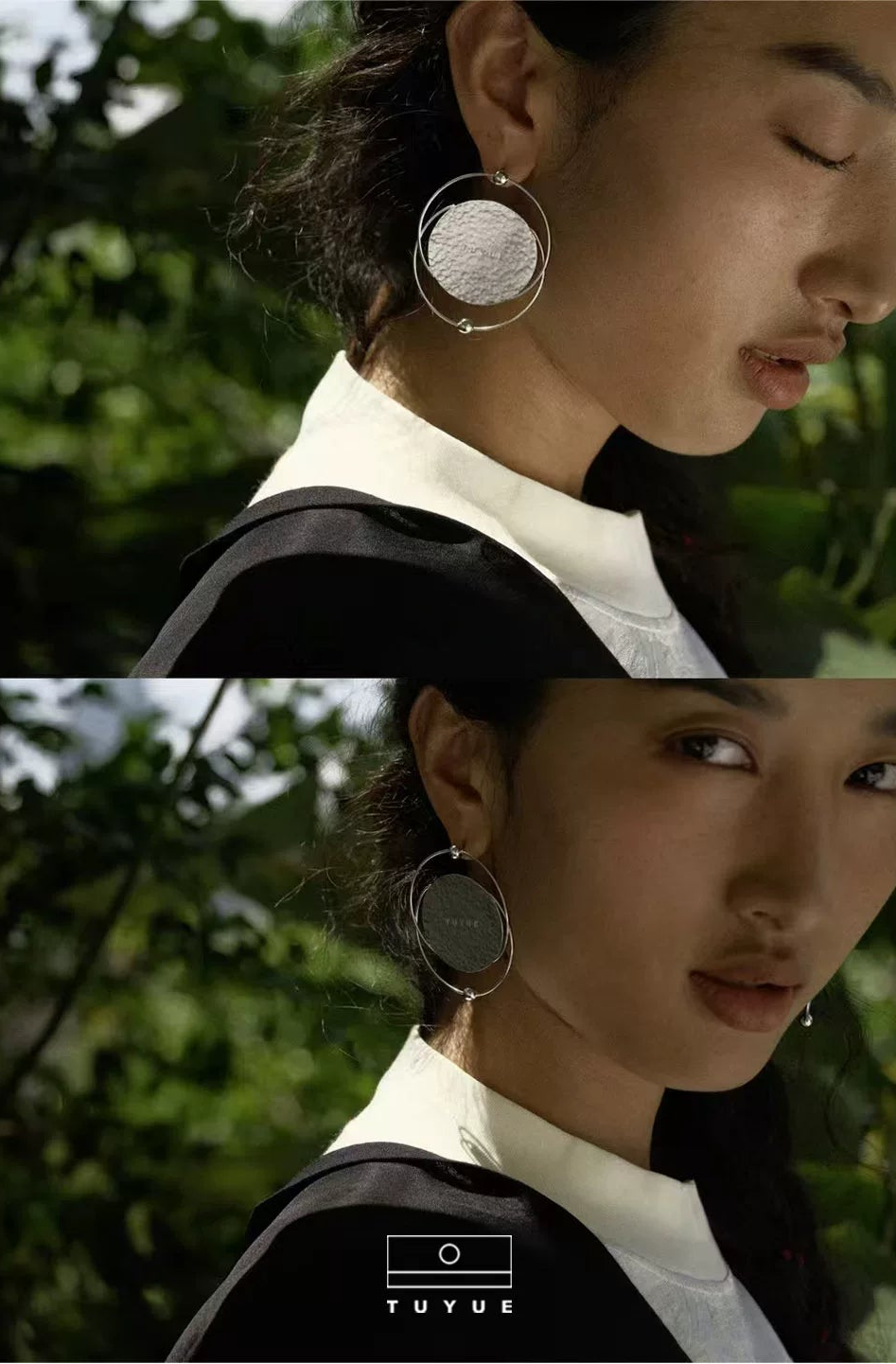 TUYUE silver gold plated cosmic star earrings- MATT