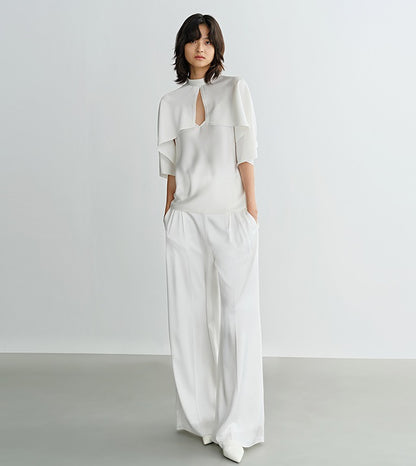 COMME MOI  summer small V neck sexy white inner suspenders - GIANA.