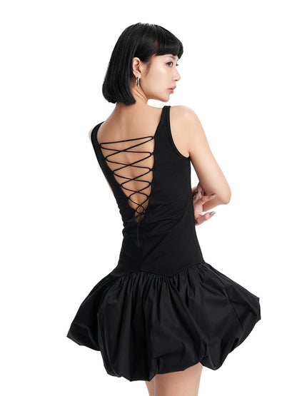TINY IN vest-style dress with ballerina-style sleeveless slim ties-PIPO