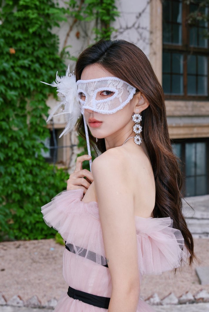 DOLLY High End Pink Sleeveless Mesh Puffy Tutu Trail Birthday Dress-ISIDORA