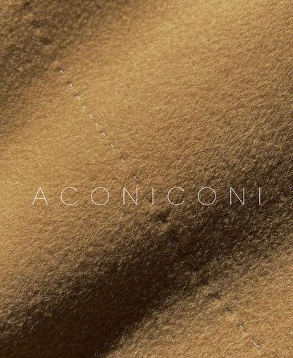 Aconiconi Elegant Brown Suit Collar Double Breasted Long Sleeve Long Coat- Ximu Lover