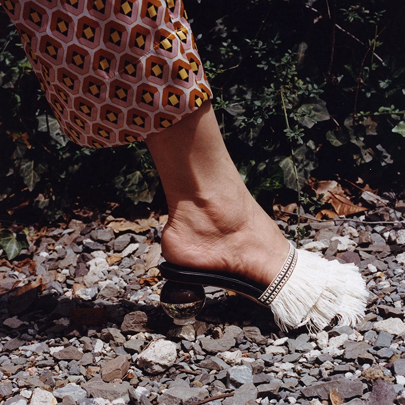 B-FEI's tassel design translucent Heels-MADDISON.