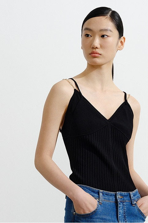 COMME MOI  Women's Double Camisole Knitted Vest - GENESIS.