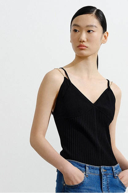COMME MOI  Women's Double Camisole Knitted Vest - GENESIS.
