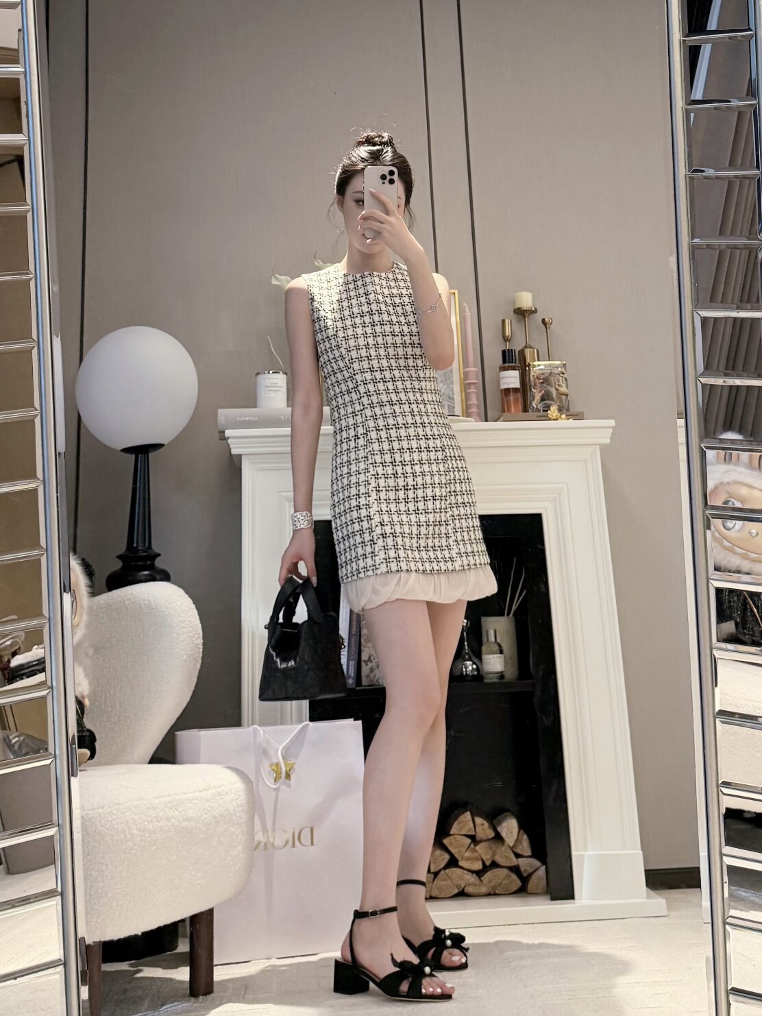 ATELIER MISS LU Hem Soft Yarn Slim Small Fragrance Dress - GRAN.
