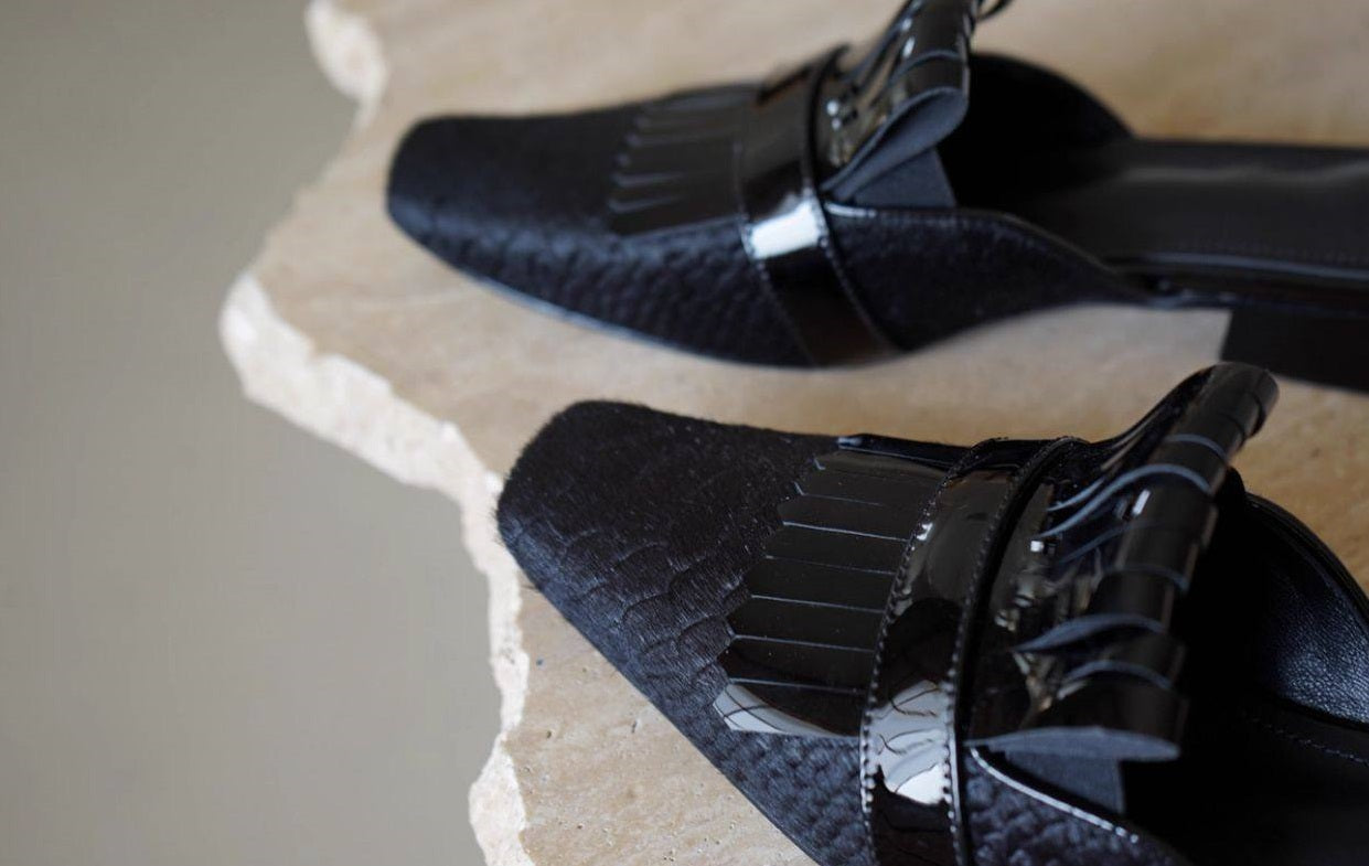 B-FEI niche French semi-slippers toe mules-JISUNG.