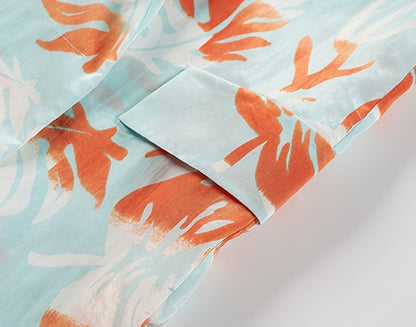 COMME MOI Lv Yan designer summer women's fashion casual print double-breasted suit - EMMA.