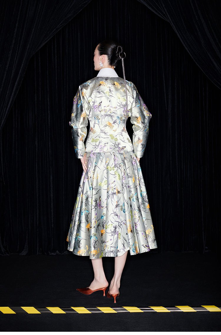 M essential Mackay designer Butterfly Beaded Waist Short Jacket - sake.