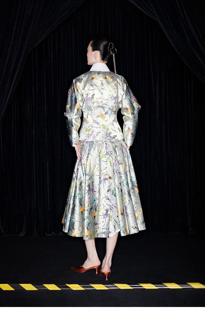 M essential Mackay designer Butterfly Beaded Waist Short Jacket - sake.