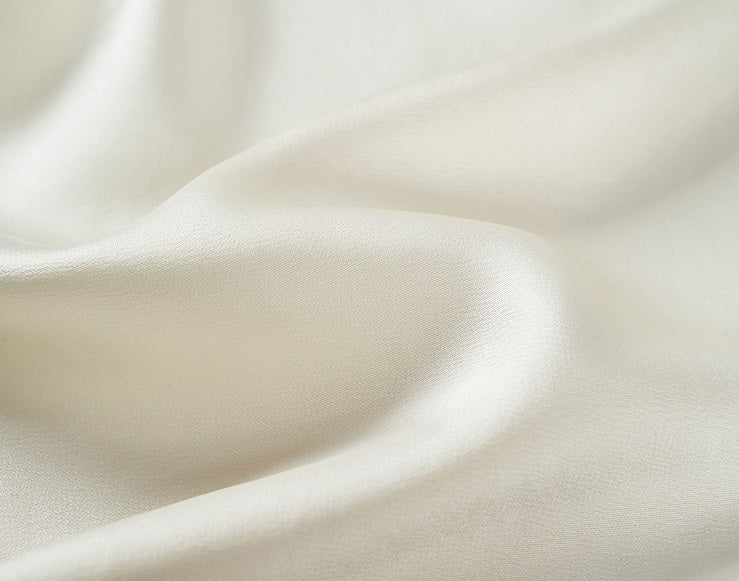 COMME MOI summer texture stitched satin straight-leg pants - ELIZABETH.