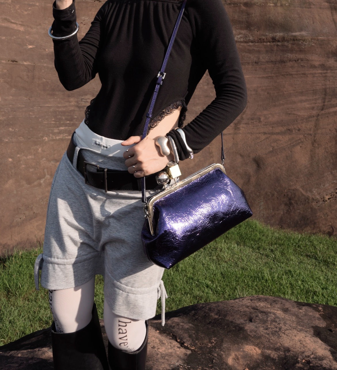 IUBALLET Star Rail Buckle New Mouth Gold Bag - LOVE.