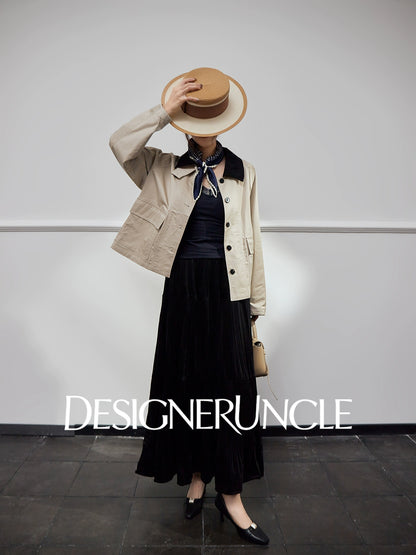 DGU| Antique White Girl Retro Loose Design Retro Style Light Luxury Niche Top Jacket - ABBA.