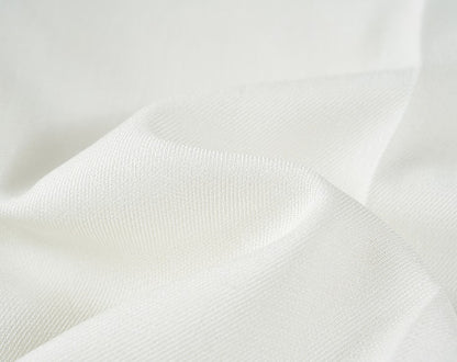 COMME MOI Lv Yan Designer Spring Women's Triacetate White Wide-leg Pants - VIVIAN.