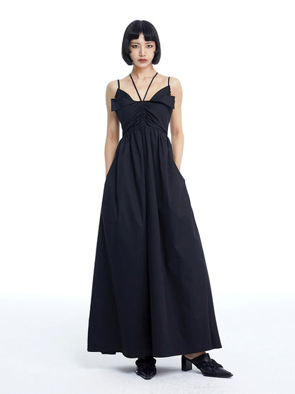 TINY IN high waist large women's halter neck back cut-out long dress- AMADA
