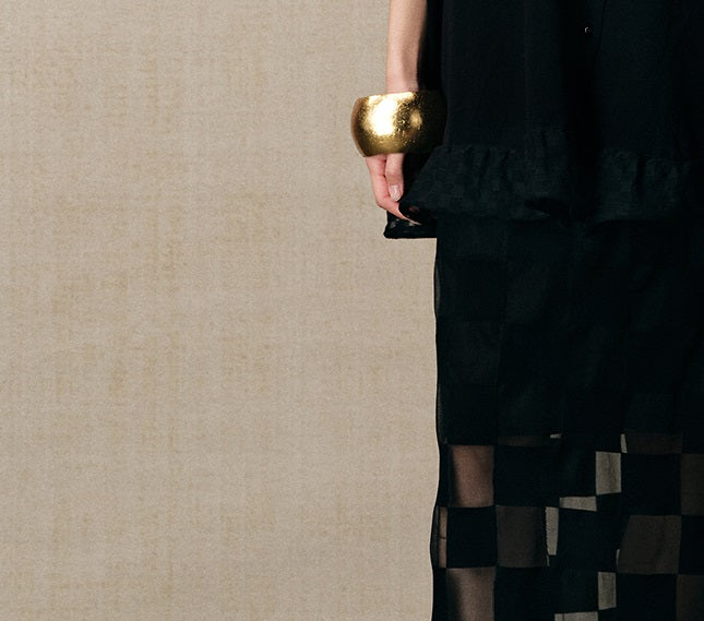 ZHUCHONGYUN summer new black spliced straight skirt--NAMIKAJE.