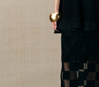 ZHUCHONGYUN summer new black spliced straight skirt--NAMIKAJE.