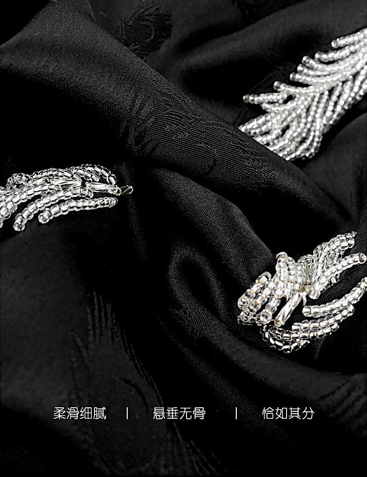 HECO Handmade Beaded Acetate Jacquard Sleeveless Top Women - KING.