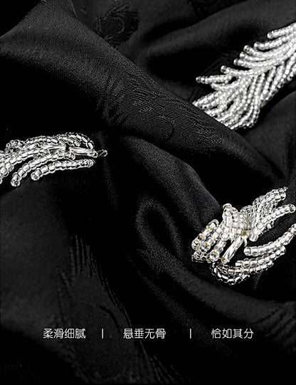 HECO Handmade Beaded Acetate Jacquard Sleeveless Top Women - KING.