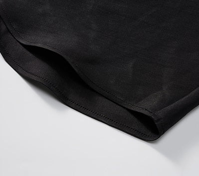 COMME MOI summer backless embroidered beaded black dress - BIANCA.